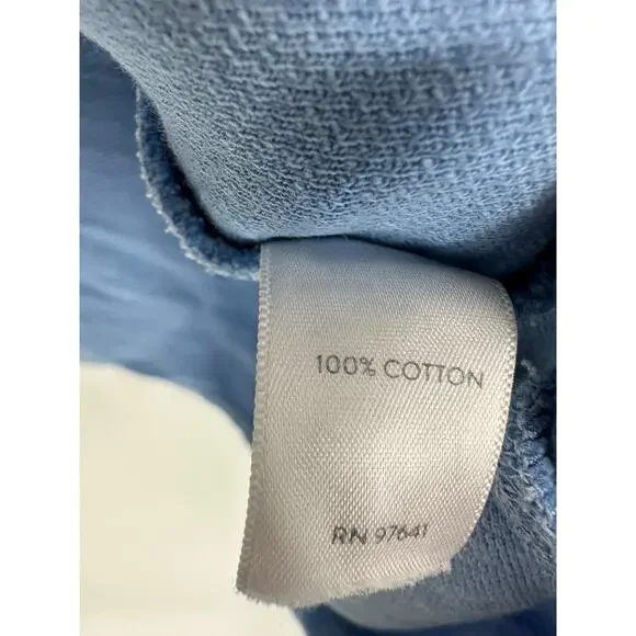 J.Jill Womens Blue Boxy Oversized Sweatshirt Size XL 3/4 Sleeve Cotton Casual - Picture 7 of 7